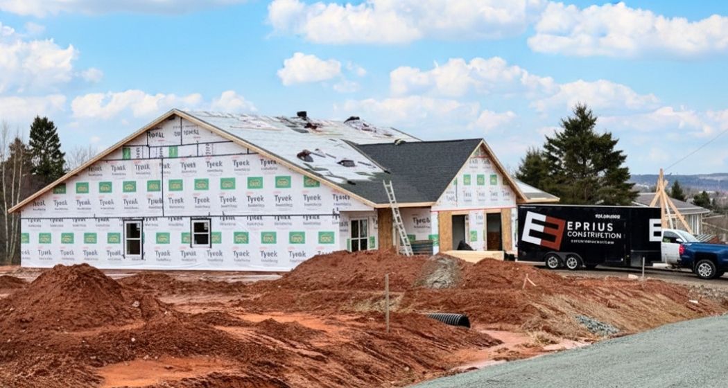 Home under construction, Longview development, Truro Nova Scotia